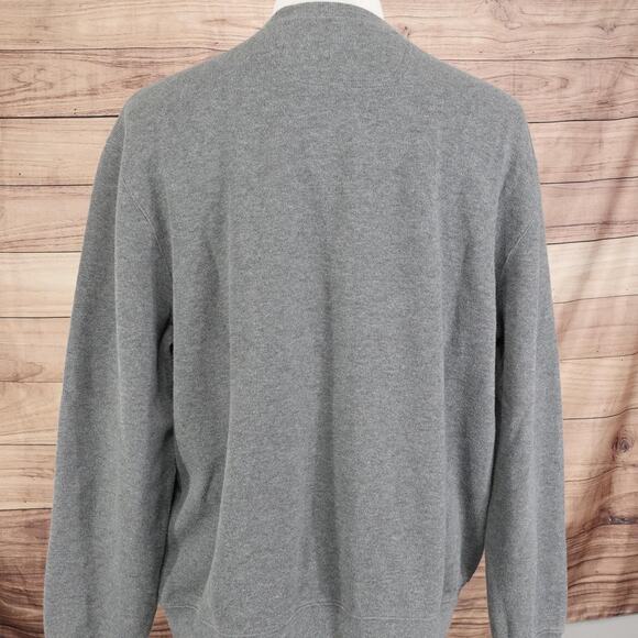 Faconnable Sweatshirt Mens Large Gray Crewneck Cotton Pullover Embroidered Logo - Picture 5 of 9